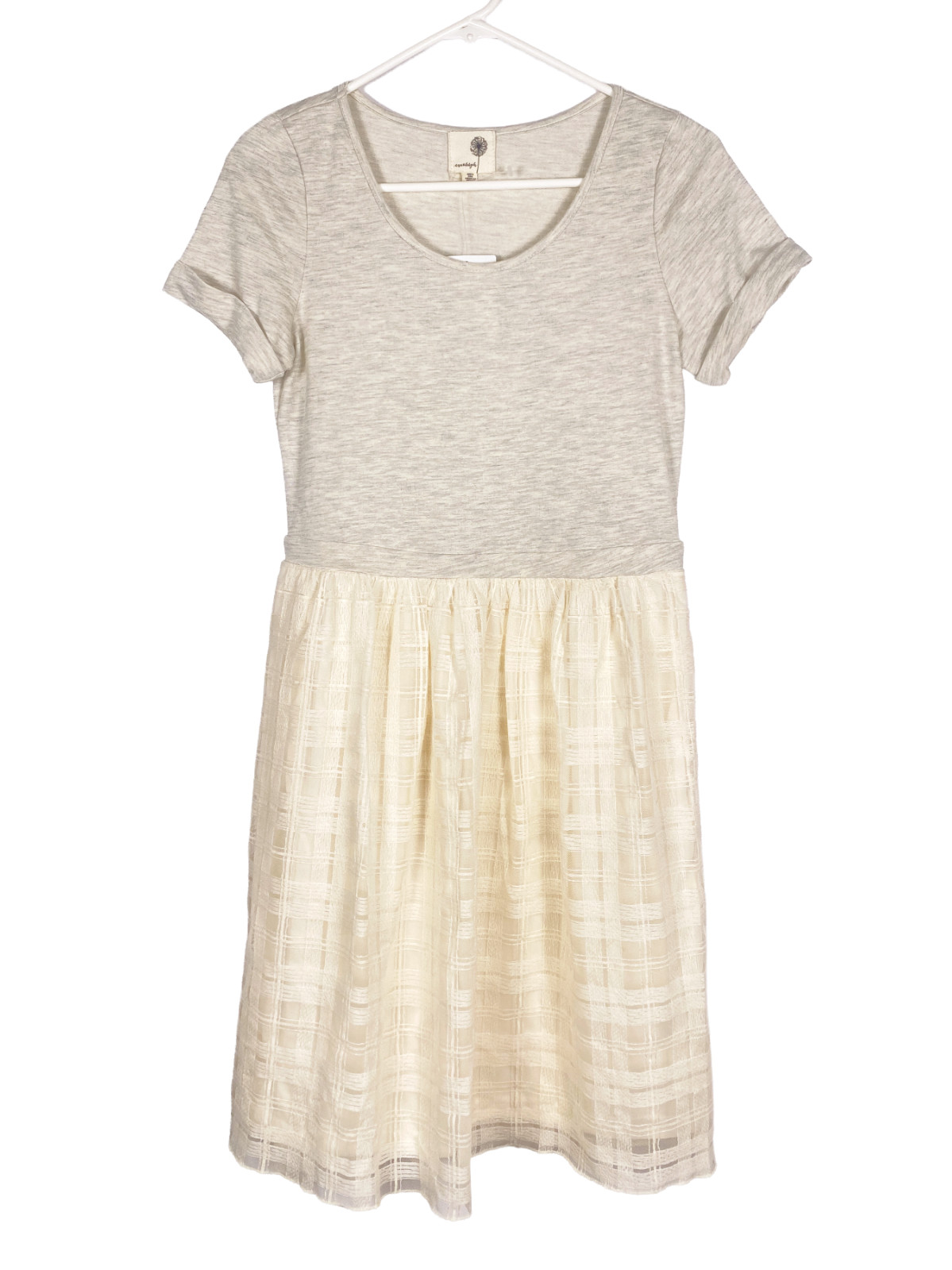 Anthropologie Everleigh NWT Dress XS Ivory Lace Skirt Knit Top