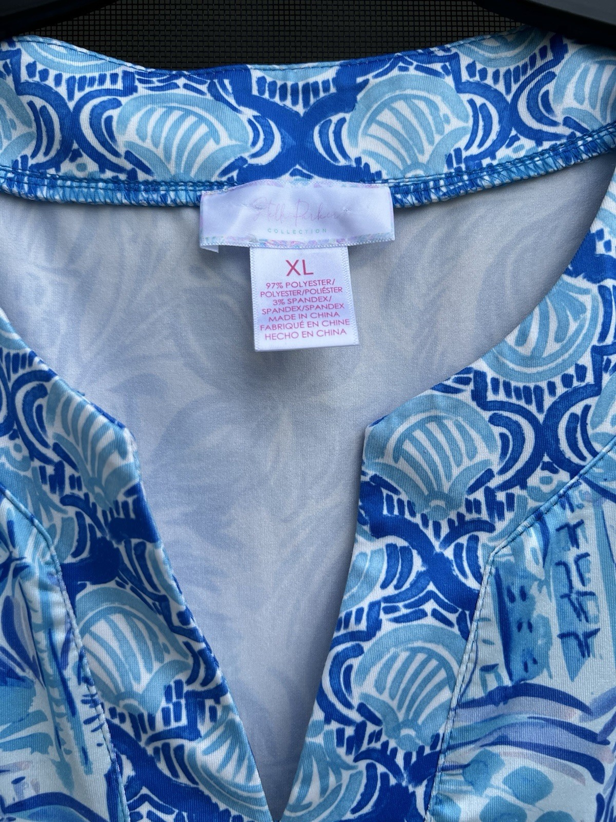 Stella Parker Dress Womens Medium Blue Floral Pockets Sleeveless Boho Coastal XL