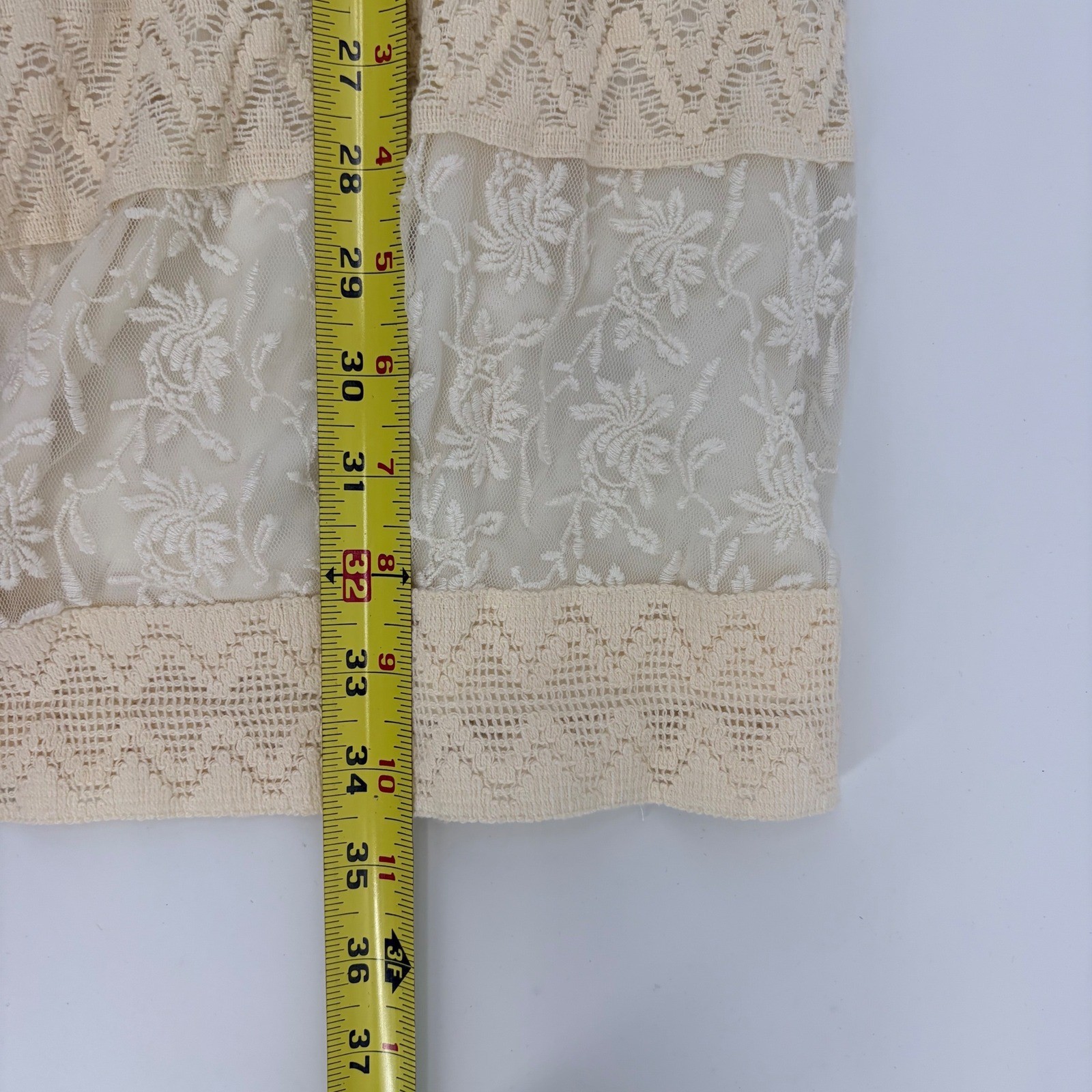 American Eagle Lace Mini Dress Womens 8 Cream Boho Crochet Strappy Back NWT