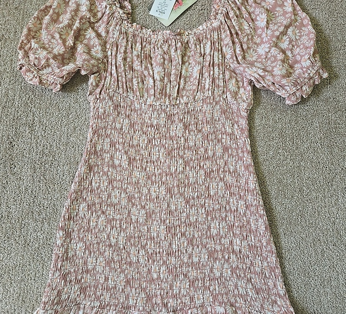 Lily Rose – Daisy Floral Mauve Mini Dress for Juniors – Size Small – Brand New
