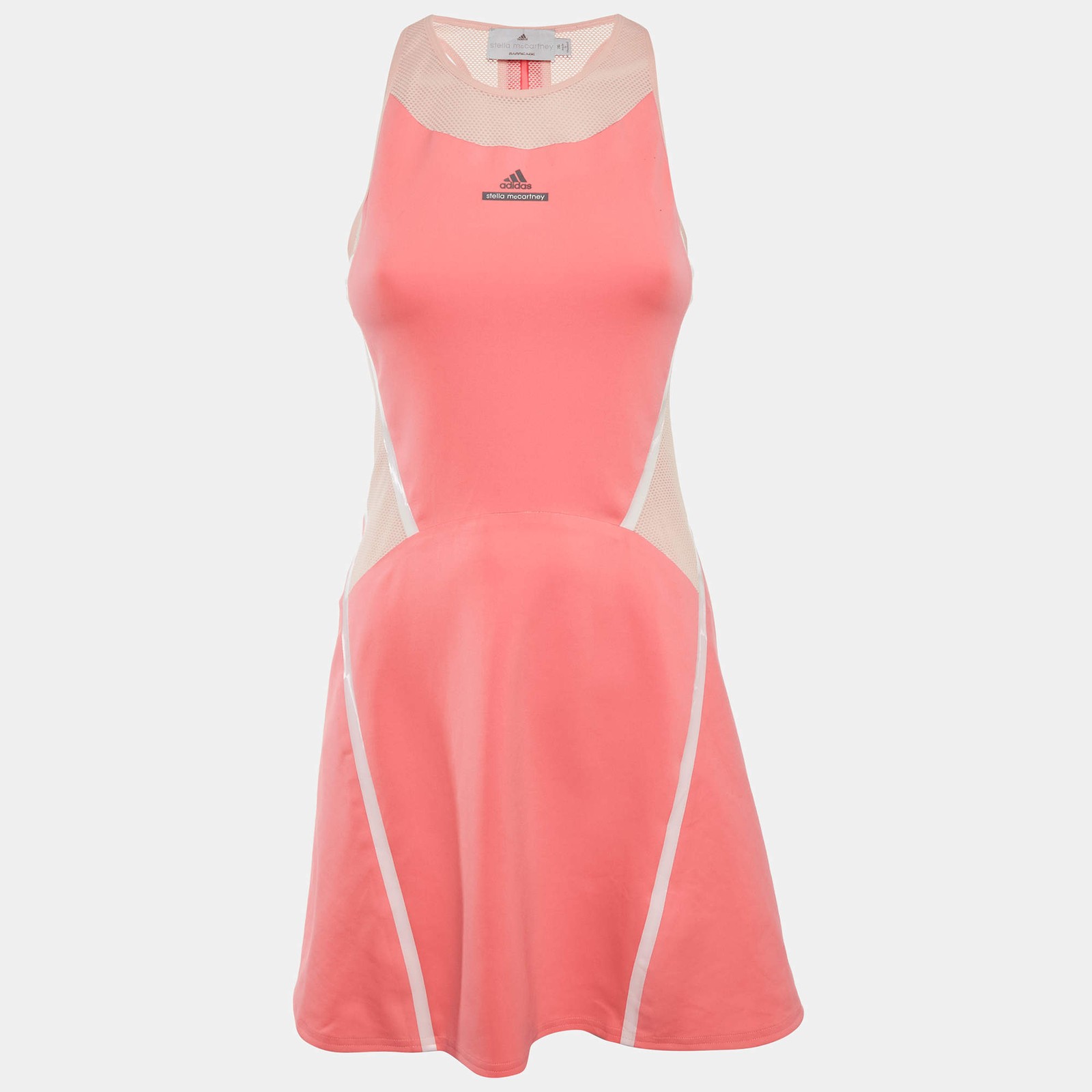 Stella McCartney x Adidas Pink Synthetic Knit Barricade Tennis Dress XS