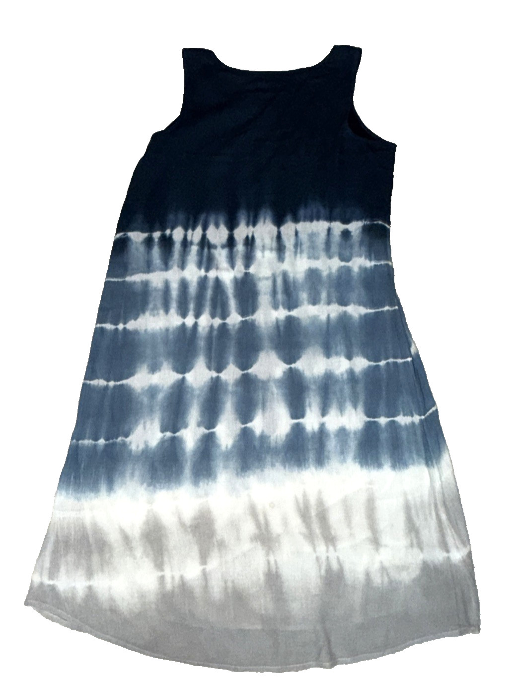 Pure Jill Sleeveless Shift Dress Size M Garment Dye Cotton Blend Blue Gray Ocean