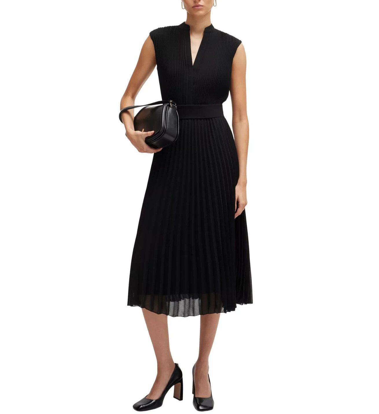 BOSS Women’s Plisse-Crepe Dress MSRP $545