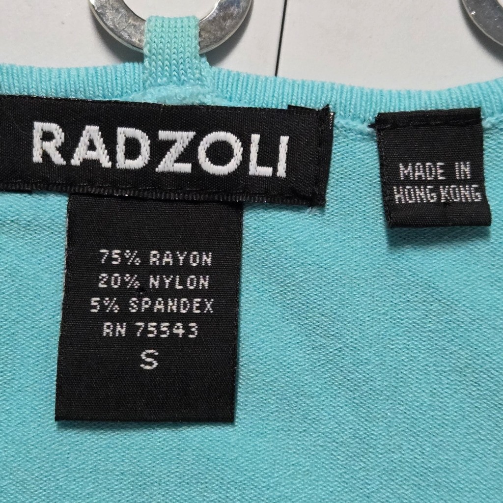 Radzoli Aqua Mini Dress Silver Ring Accents Festival Raver Size S