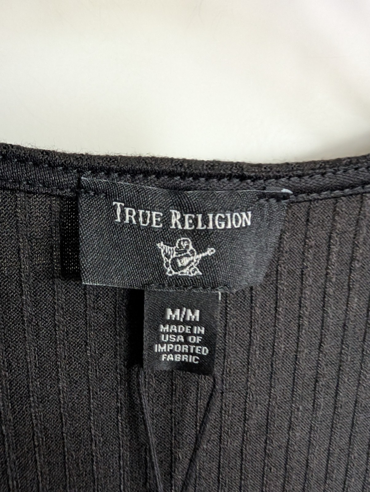 NWT True Religion Womens M Black Rib Corset Dress Bodycon Mini Micro $99NEW Club