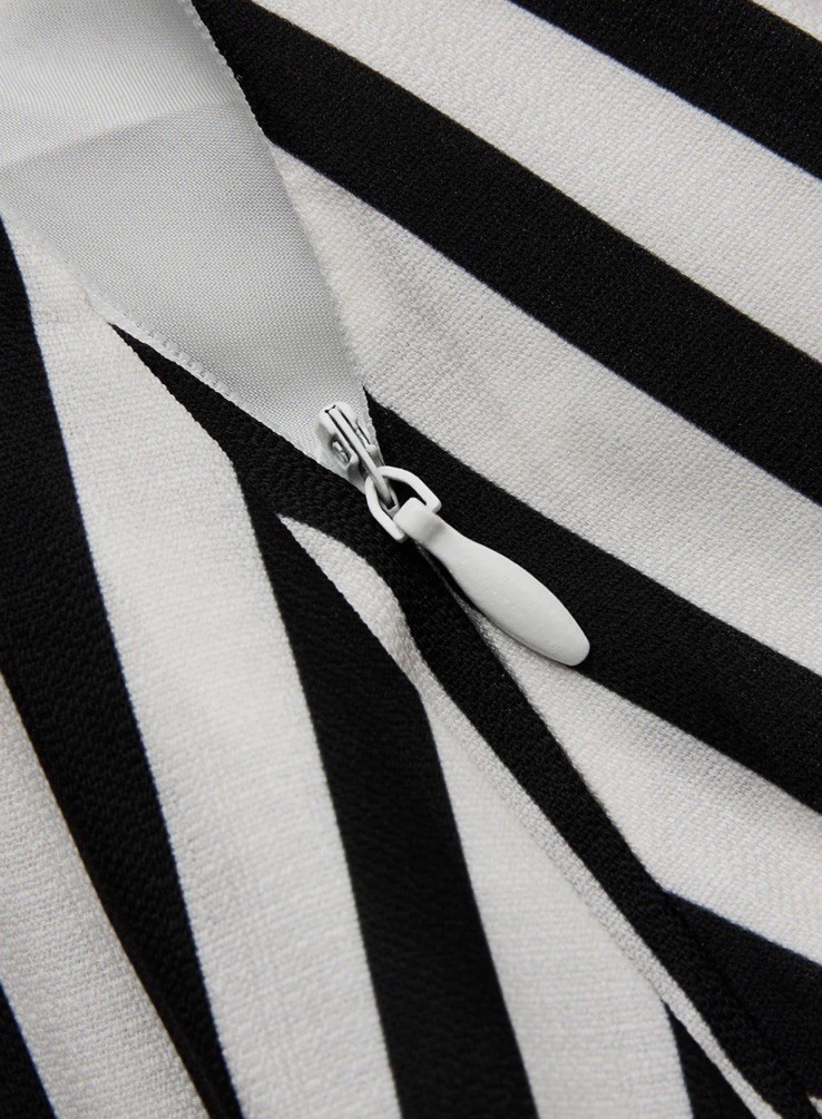Commense Stripe Backless Pockets Dress Size XS NWT