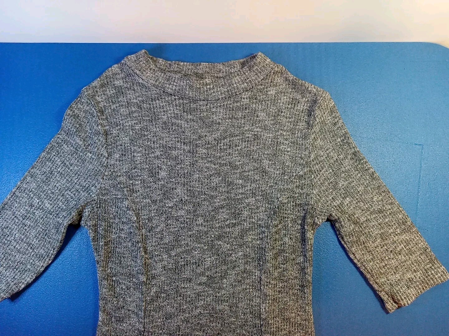 Aiden Y Gray Thin Knit Slimming Sweater Dress Womens Size M