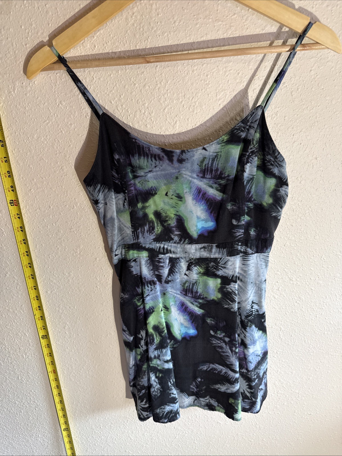 Y2K American Eagle Boho Bright Tie Dye Tank Mini Dress Festival Hippie Beachy