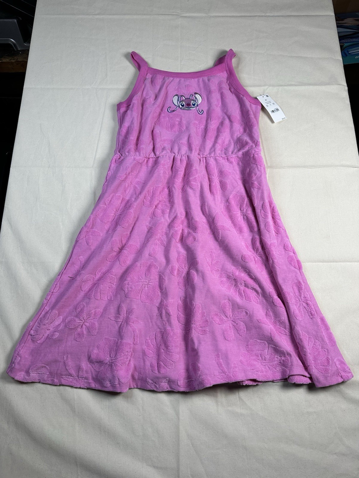 Disney Stitch Angel Fuchsia Pink Terry Cloth Dress XL