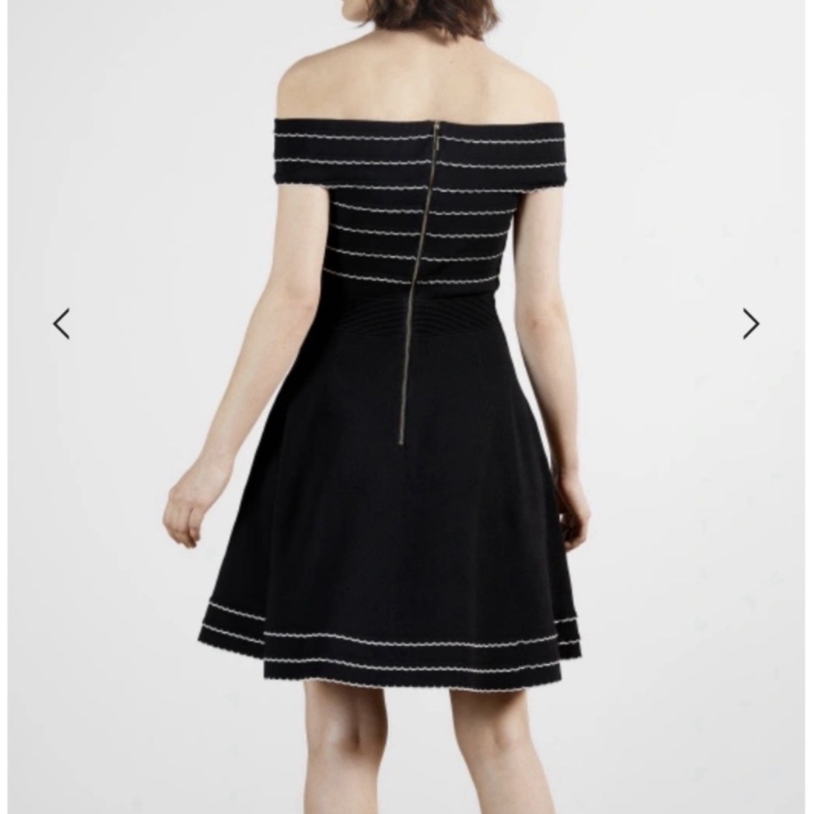 Ted Baker A-Line Small Black White Skater Mini Dress Maisie