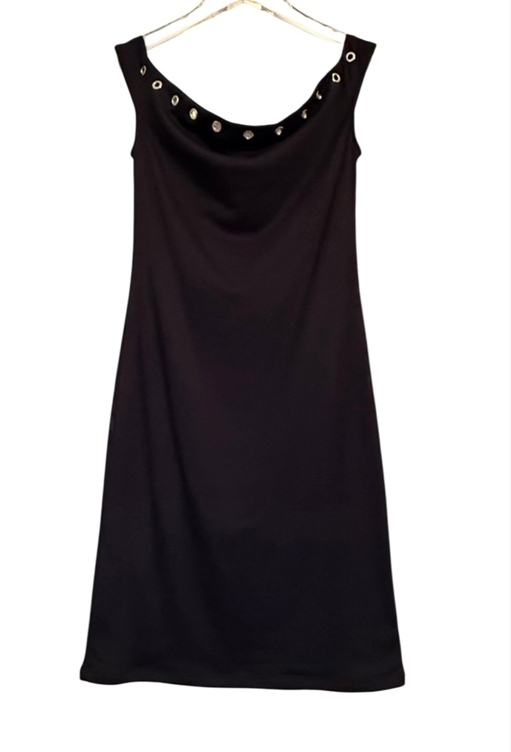 Madden Girl Black Off-Shoulder Mini Dress with Grommets M NWT