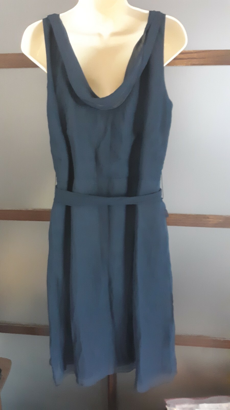 Siri Dress Coronado Navy Blue Chiffon Flowing Sz 12