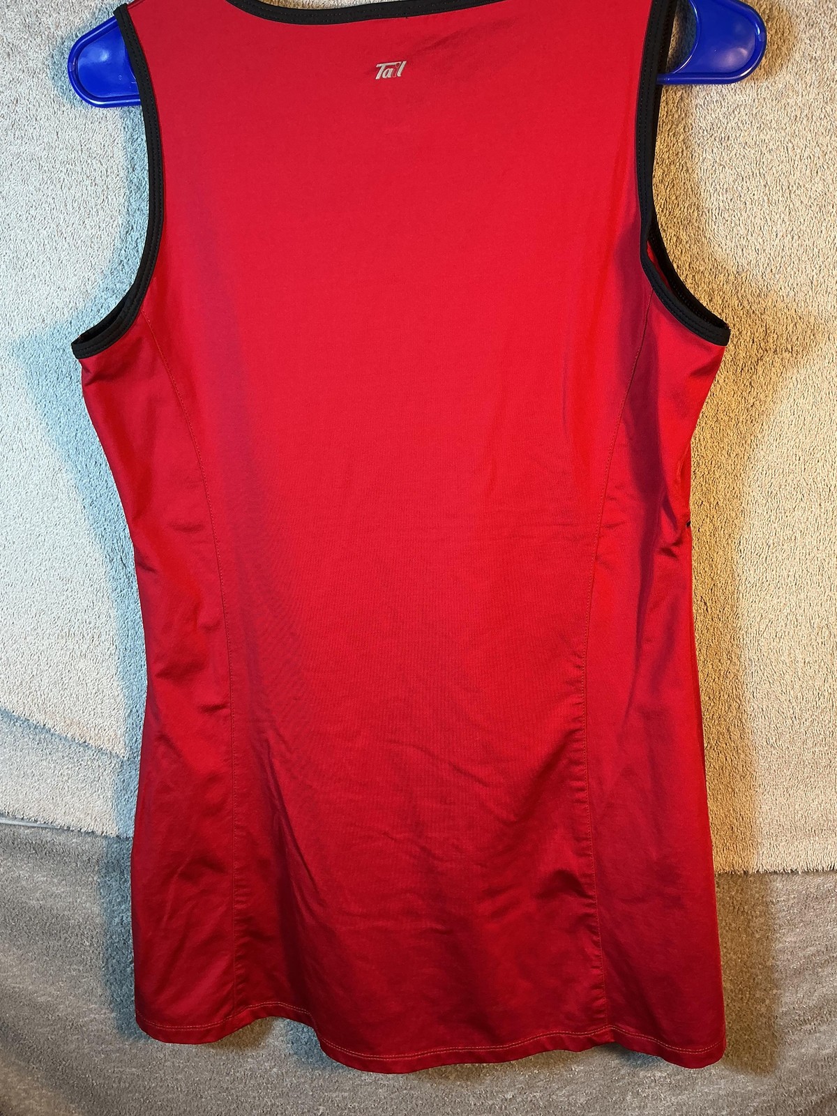 Tail Tank Dress Womens Medium Red Sleeveless V Neck Stretch Knit Golf Athletic