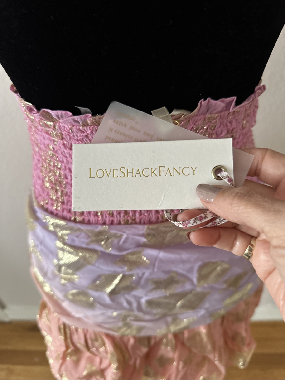 LoveShackFancy Cambria Halter Dress NWT Size XS- sorority rush dress