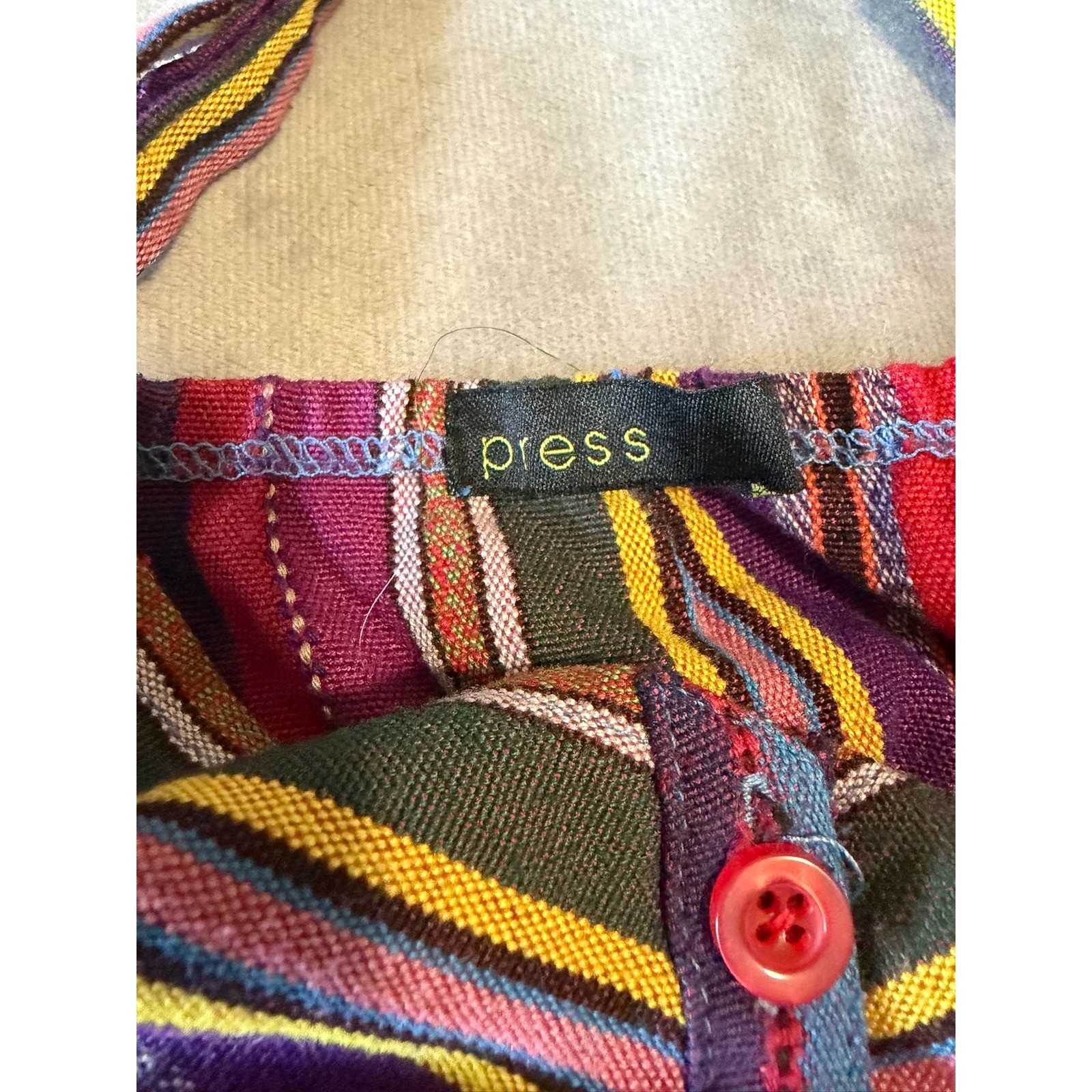 Press Striped Halter Midi Dress Multicolor Boho A-Line Sundress