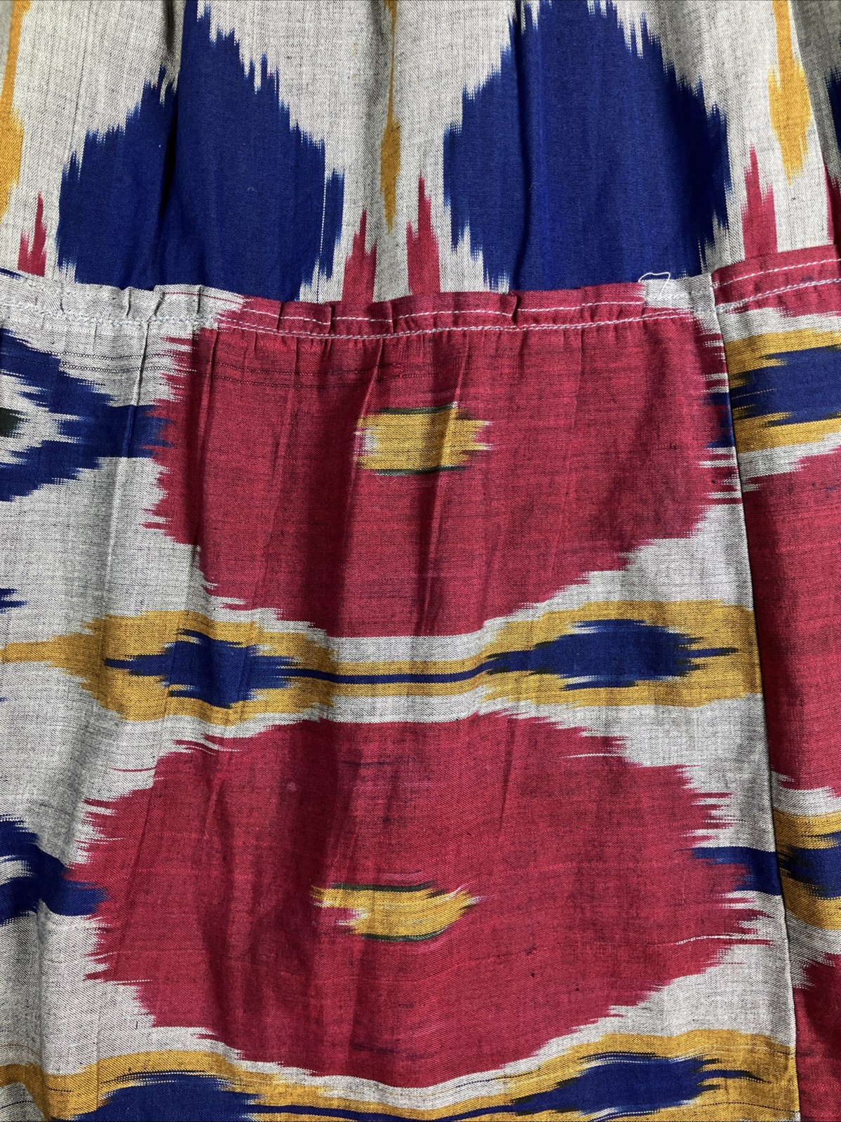 Kleed Long Aztec Pattern Tiered Maxi Dress Size Small w/ Pockets Southwestern