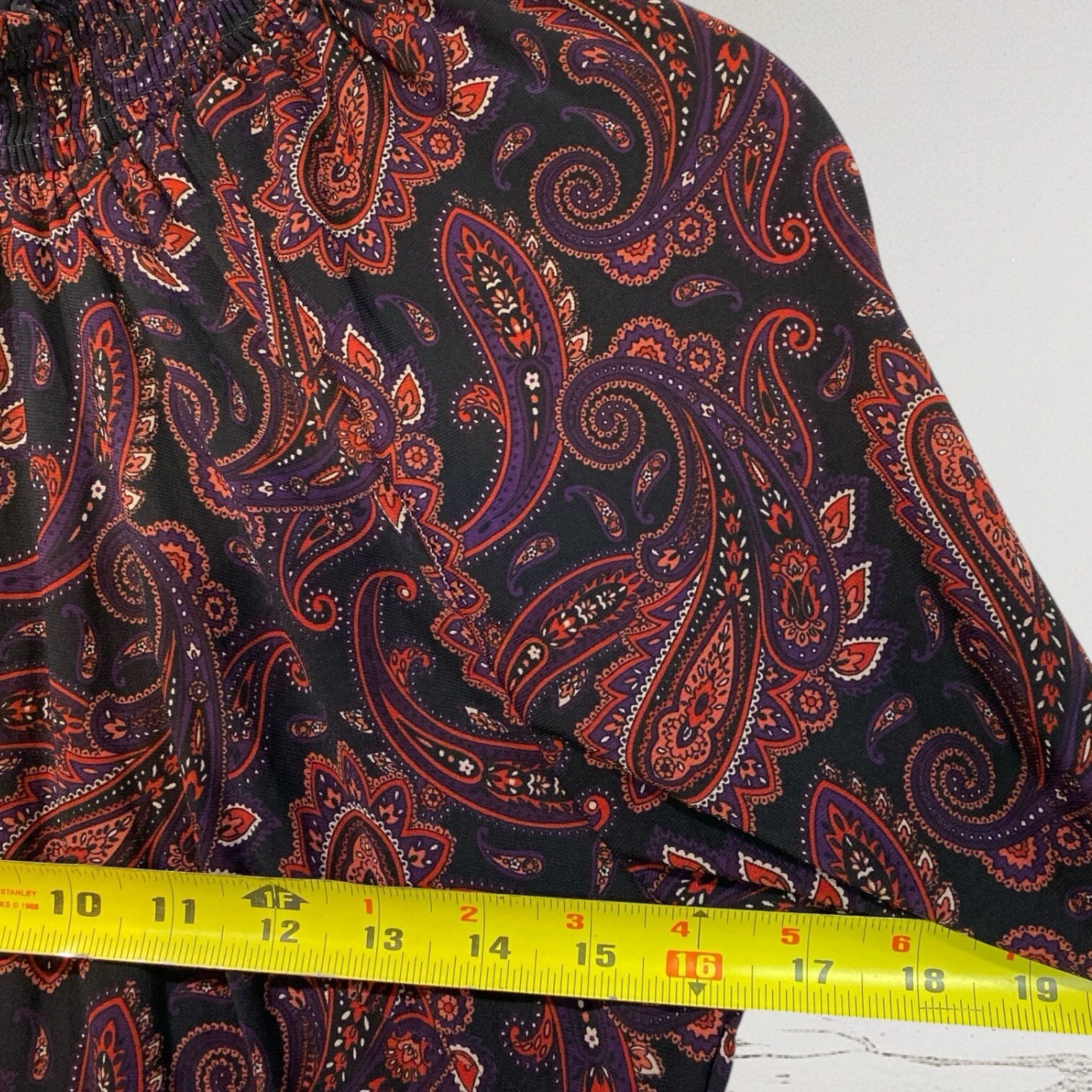 Tommy Hilfiger Paisley Smocked Mock Neck Dress Size 4 Elegant Summer Chic $129