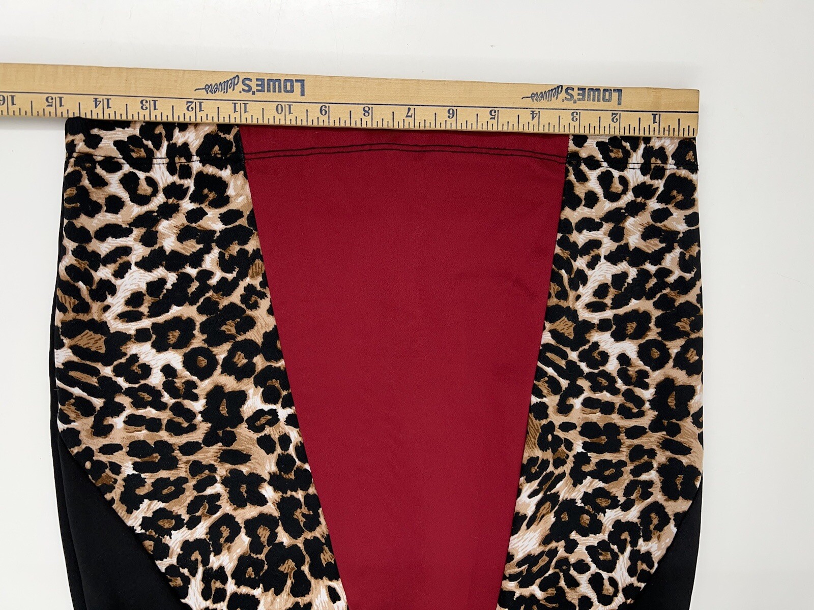 Womens Mystic Dress Size Unknown Red, Black, Animal Print Color Block Cap Sleeve