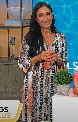 Diane von Furstenberg NEW REINA TWO Silk 3/4 Sleeve Mini Dress in Oasis Snake, 4