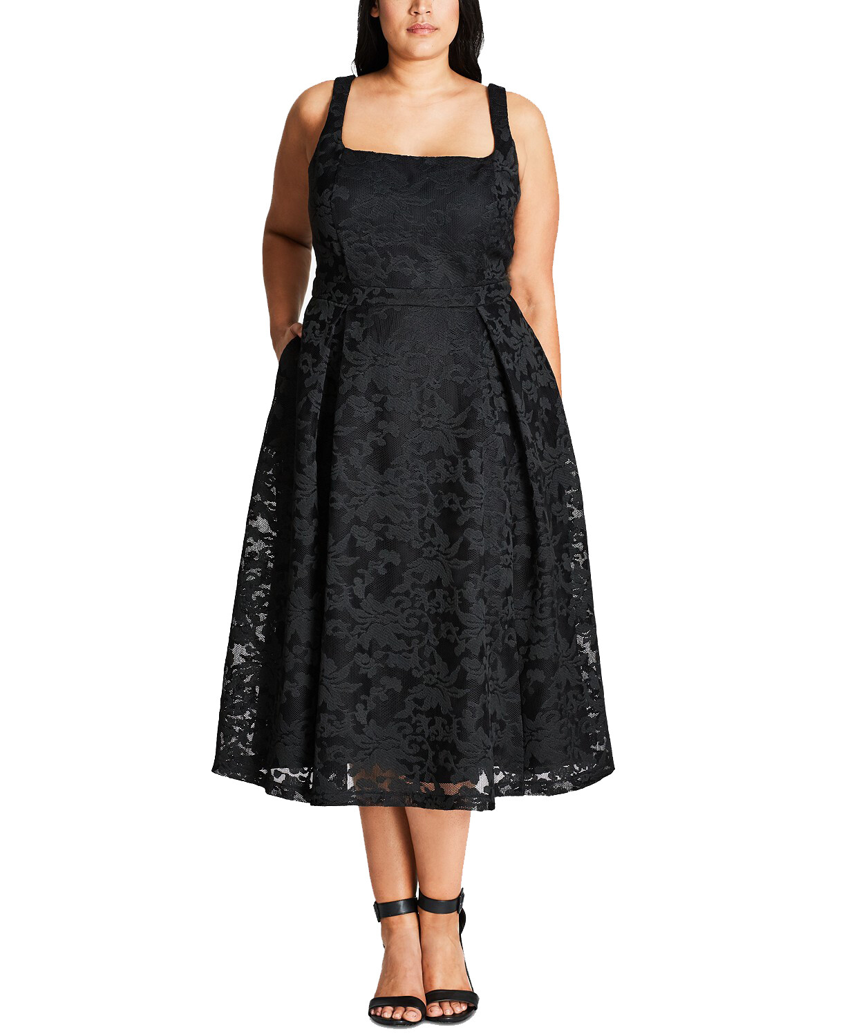 City Chic Trendy Plus Size Fit & Flare Midi Dress