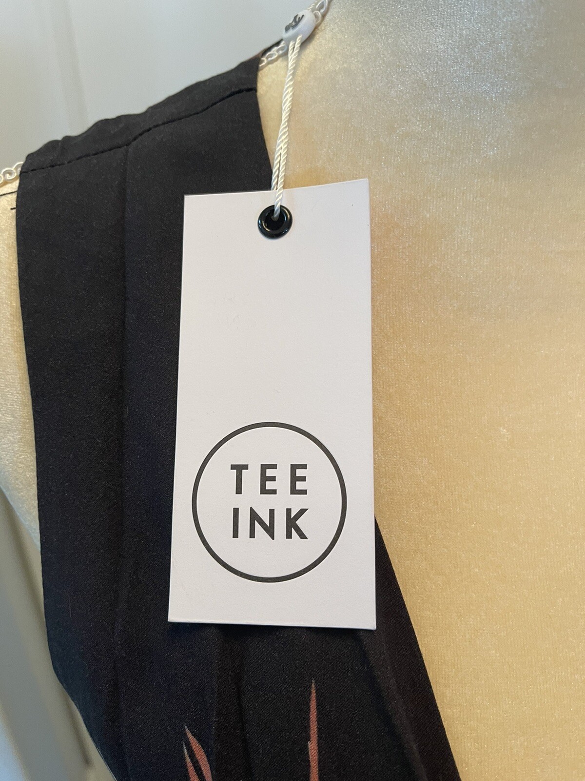 NEW TEE INK Maxi Dress Long Size Small / 4 Vacation Honeymoon Black Tropicana