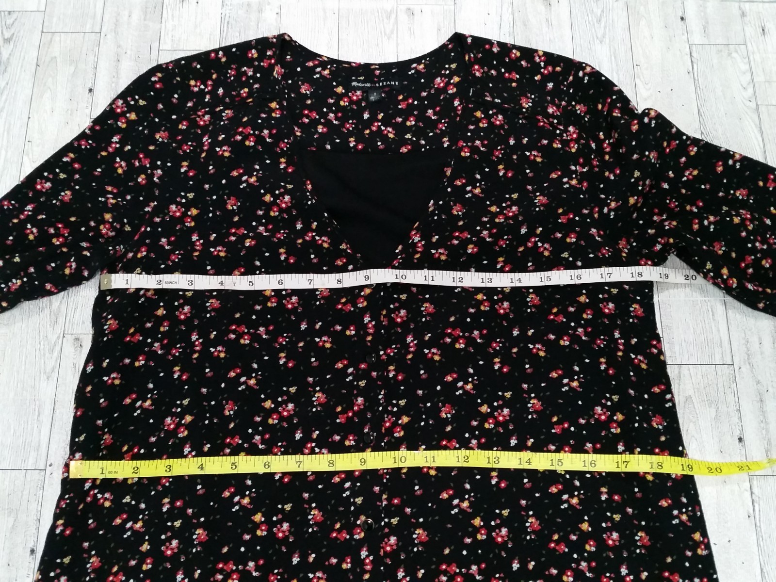 Madewell et Sézane 100% Silk Elly Floral Mini Tunic Dress Cottagecore Sz Small S