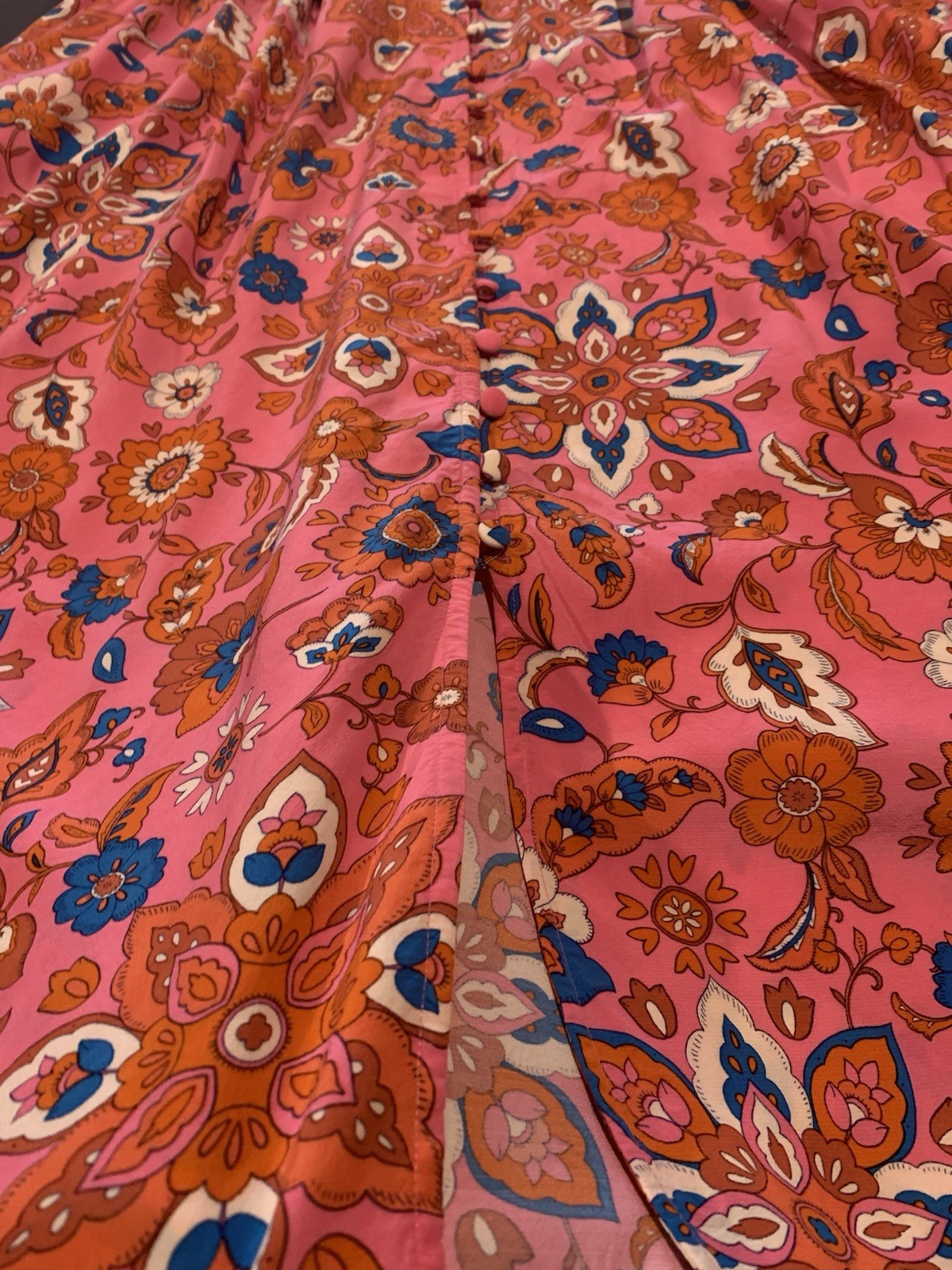 Boden Womens Elsa Midi Tea Dress Boho Pink Floral Size 10R NWOT