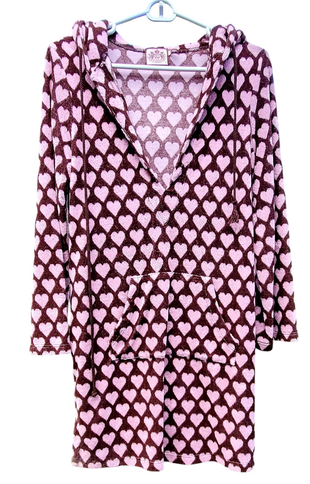 Medium Juicy Couture Heart Hoodie Terry Dress Beach Pool Cover Victoria’s Secret
