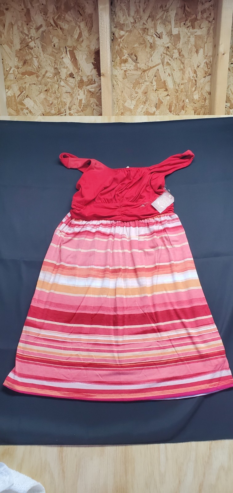 Faded Glory Warm Combo Sleeveless Dress M (8-10) With Faded Stain