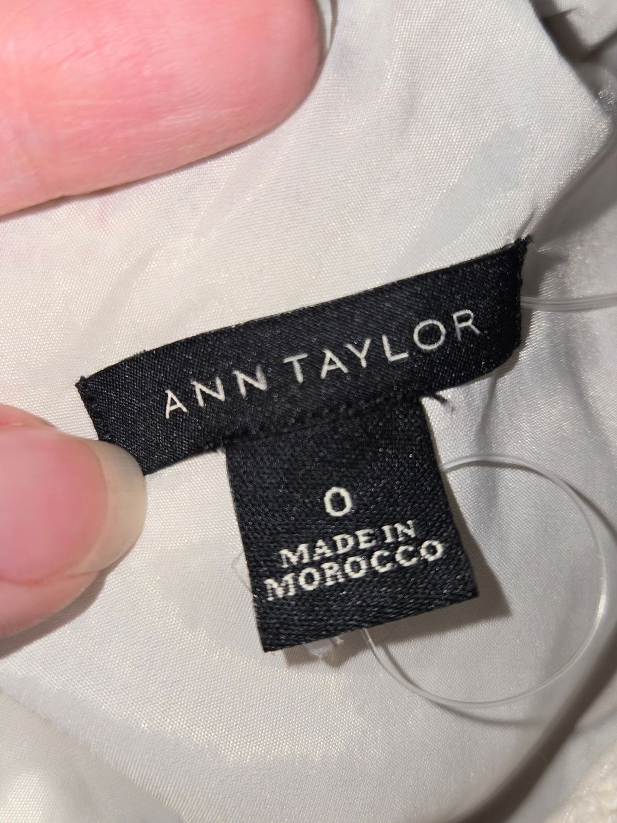 Ann Taylor Black Label on White Lining