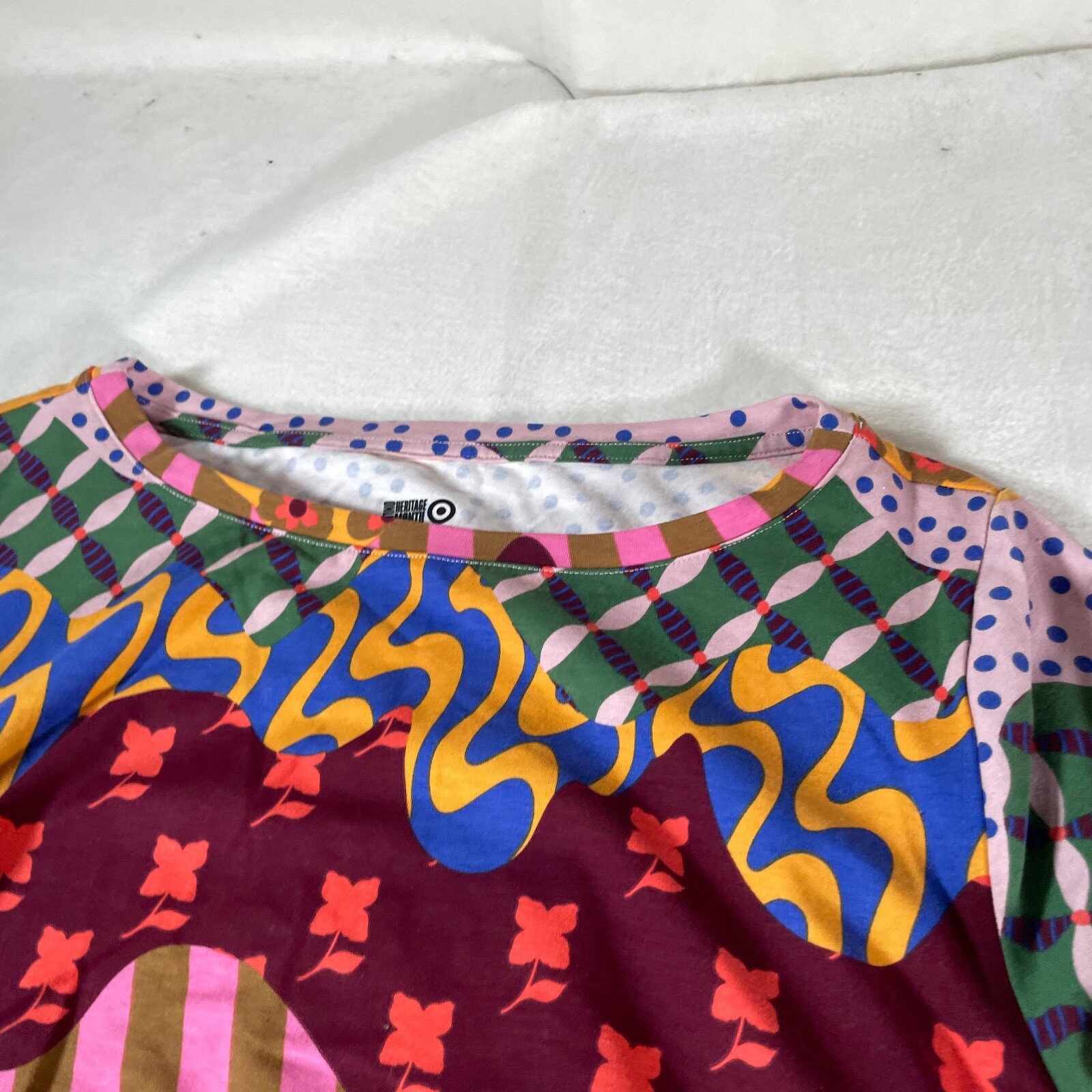 Aztec Dress Womens Midi Large Yellow Rainbow Latino Boho Hippie Southwest New