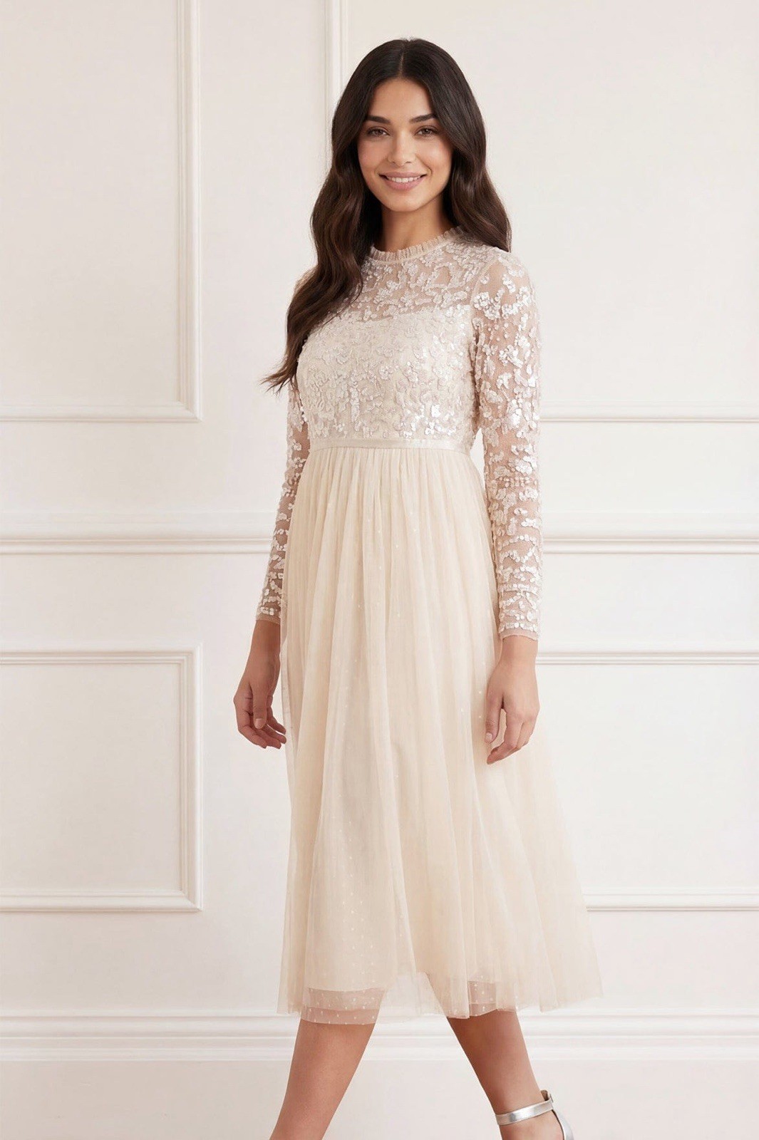 Anthropologie Needle & Thread Tempest Ballerina Bodice Dress NWT Size 10 Sequins