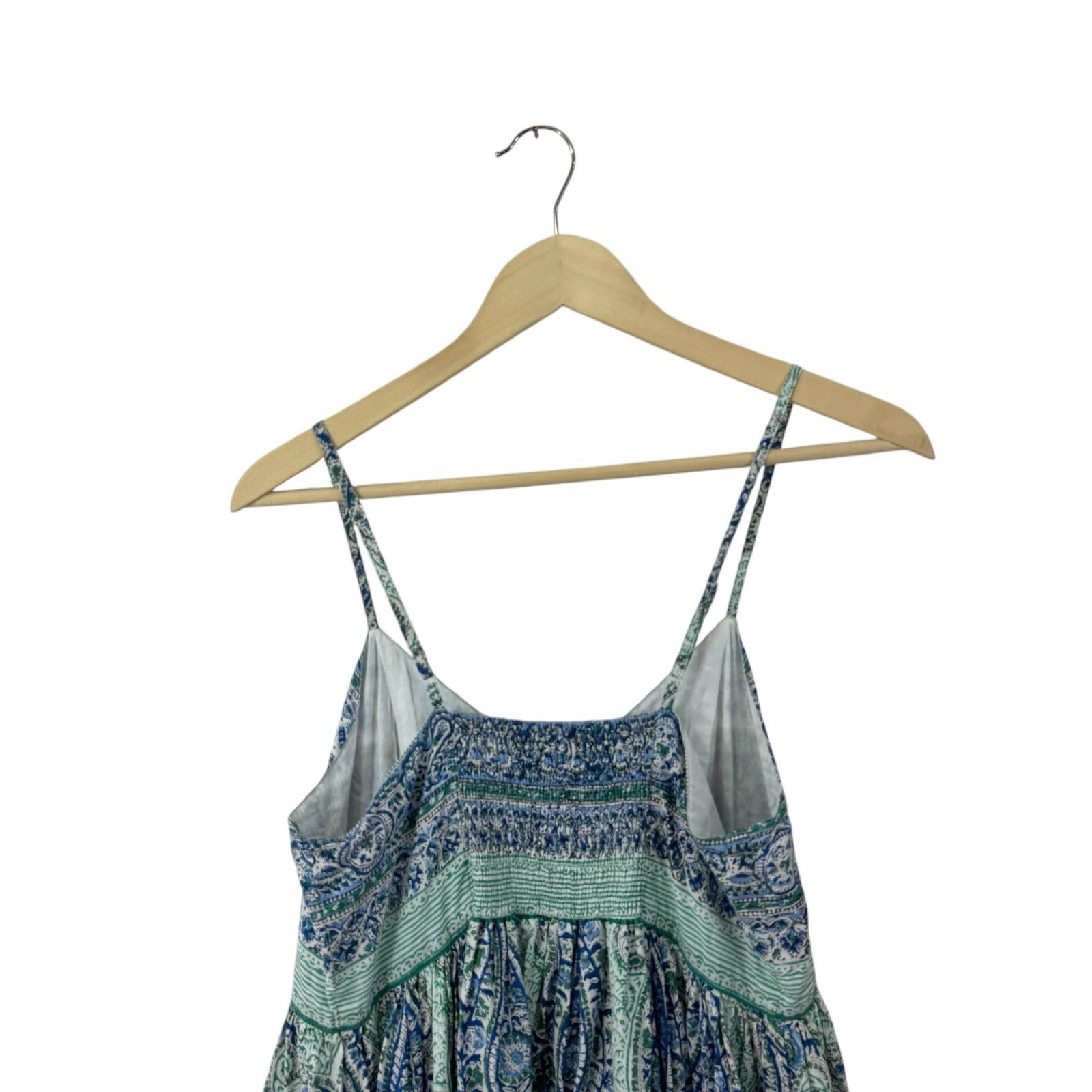Anokhi Medium Maxi Dress Sleeveless Ethnic Hand Block Boho Cotton Womens READ