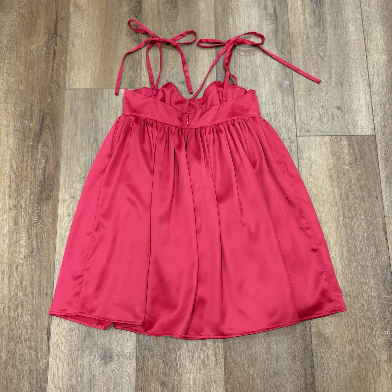 🌟LOVERS AND FRIENDS🌟 AMABELLA MINI SATIN CORSET BABYDOLL DRESS PINK SZ S