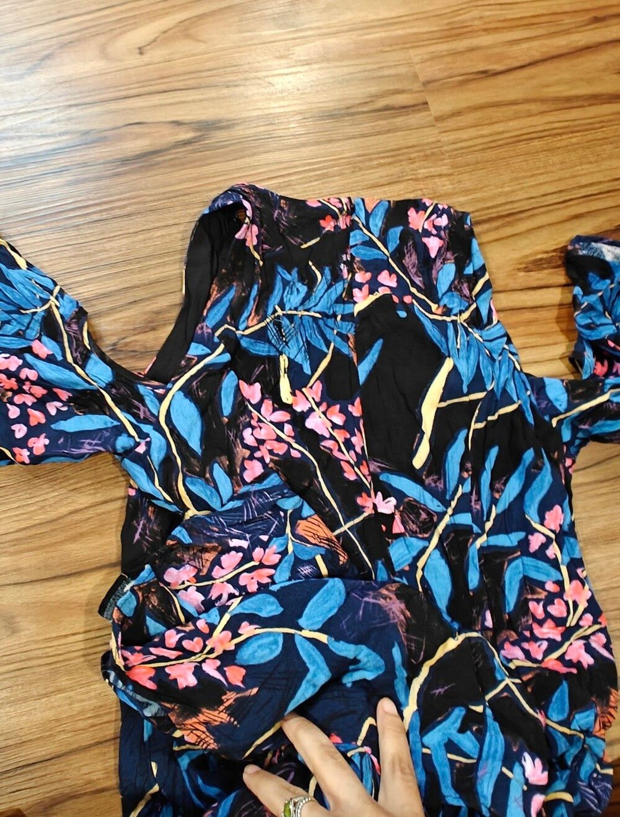 Maeve Anthropologie Elia Floral Open Cold Shoulder Dress