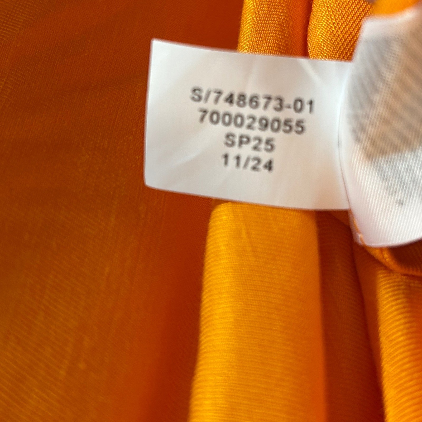 Banana Republic Womens Orange Rayon Linen Puff Sleeve V-Neck Maxi Dress Size 8