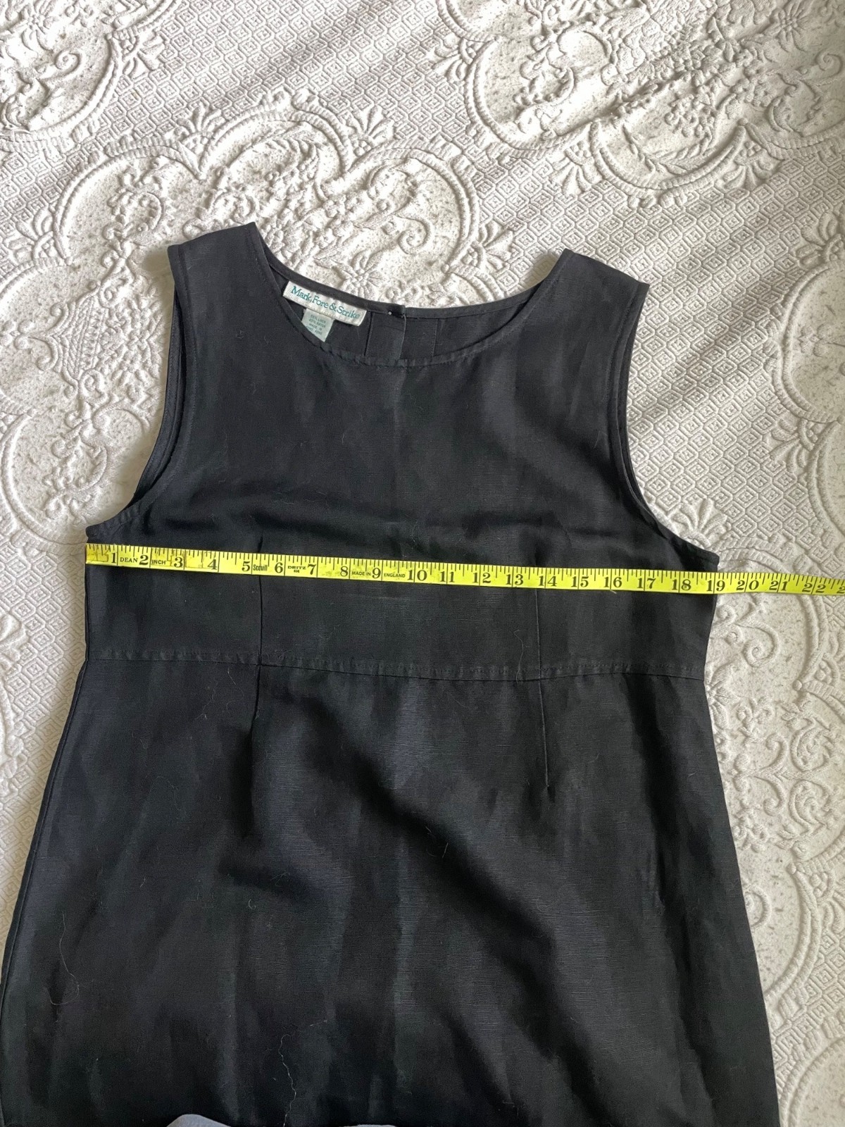 Mark, Fore, & Strike Black Linen Blend Sleeveless Mini Shift Dress Size Medium