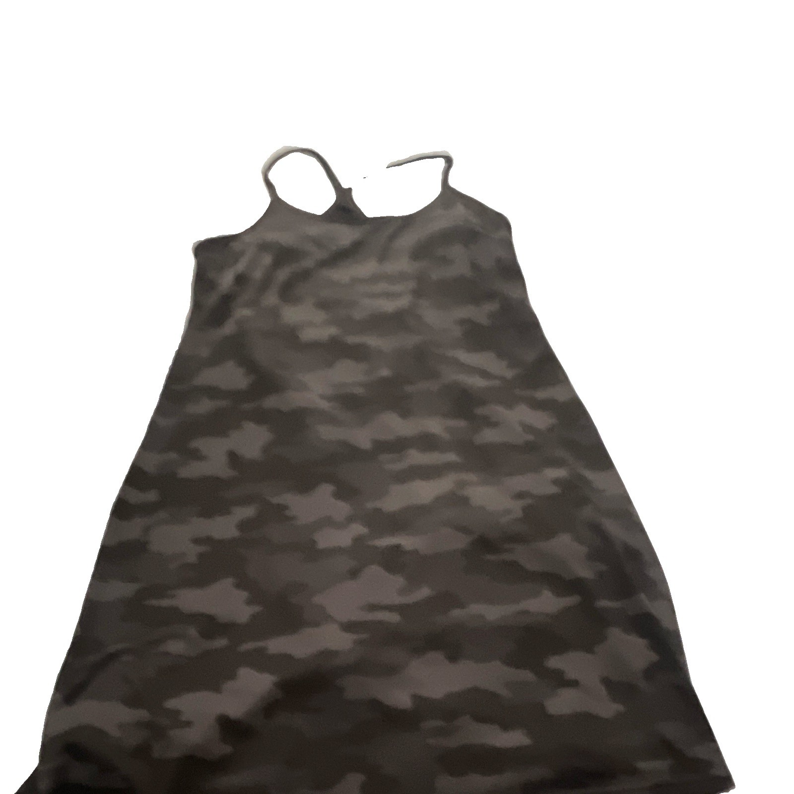 Kyodan Women’s Black Camo Slip Dress PS Petite V-Neck Spaghetti Strap Short