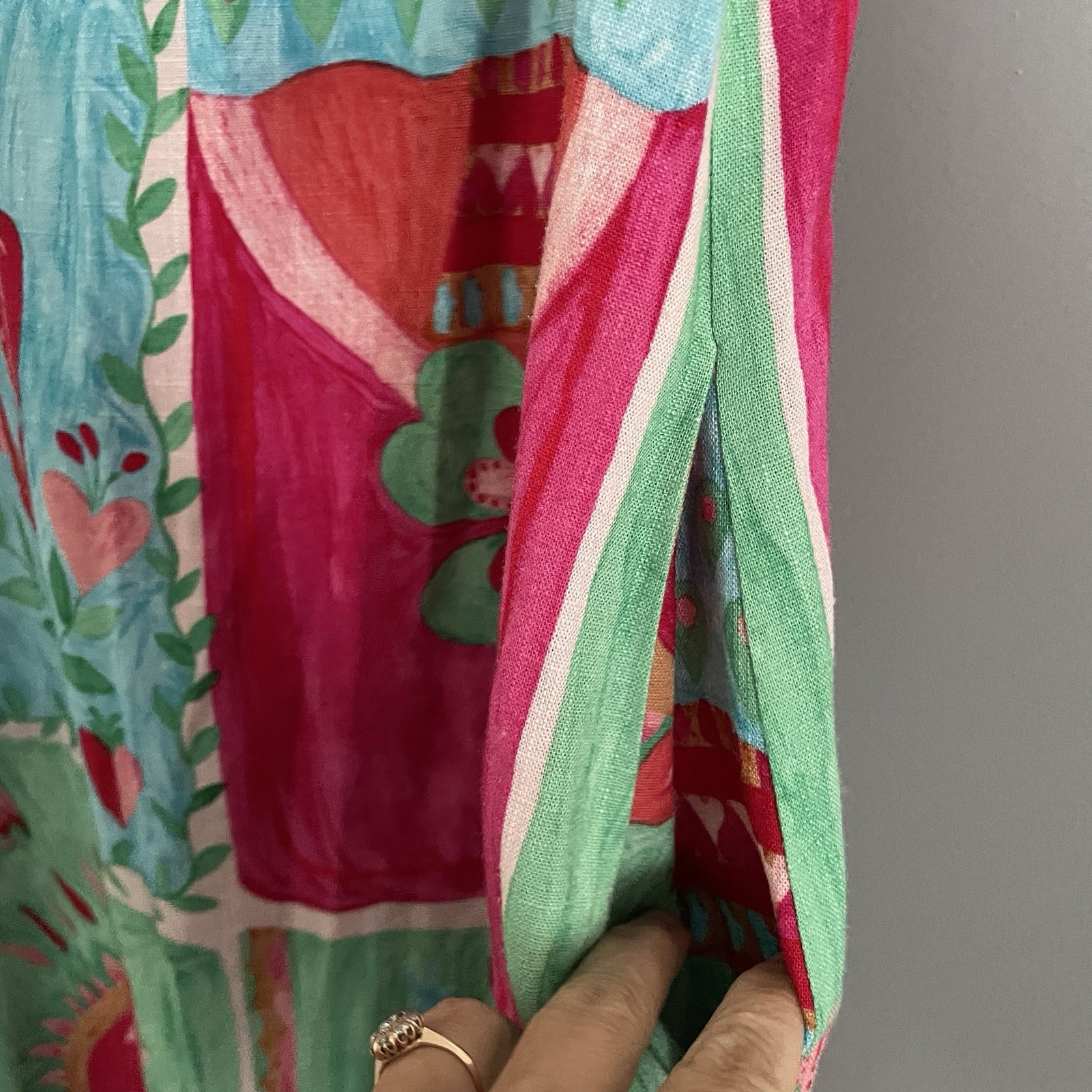 Anthropologie Paper Heart Perfect Match Linen Blend Dress Women’s Size Medium