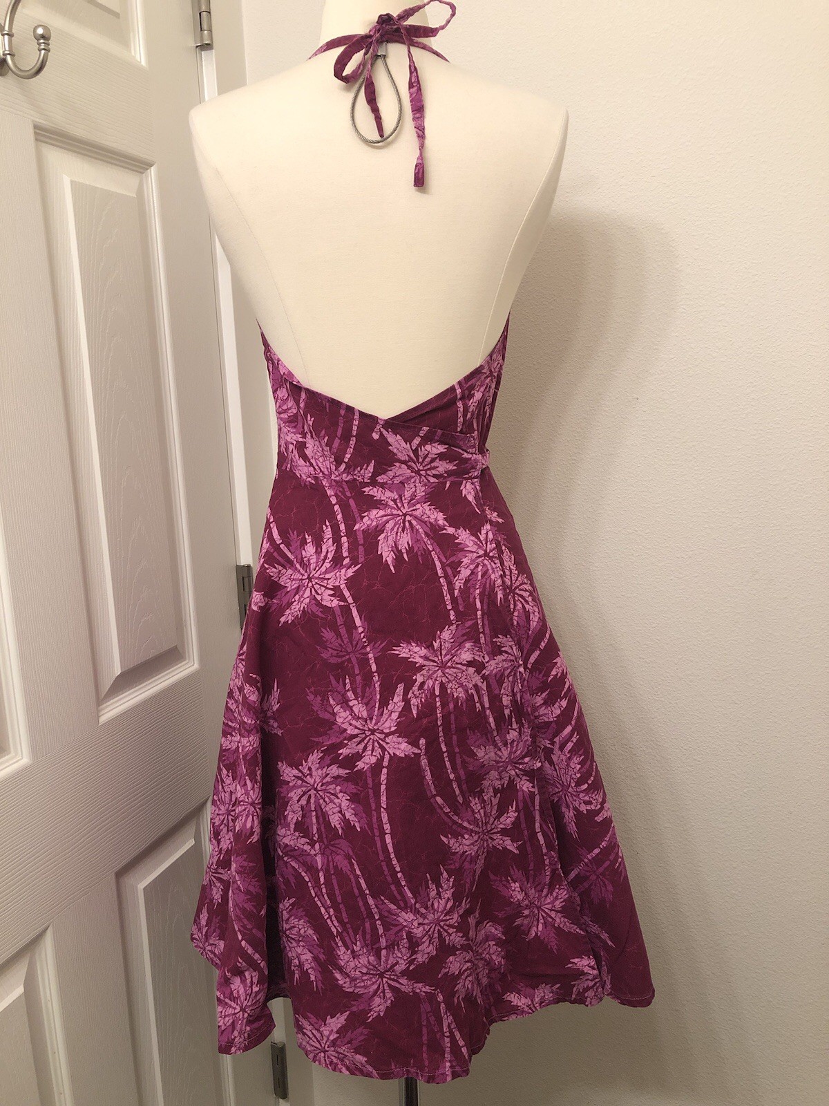 The Pottery Tree 70s 80s Made In Hawaii Wrap Dress Palm Tree Pattern Size Medium