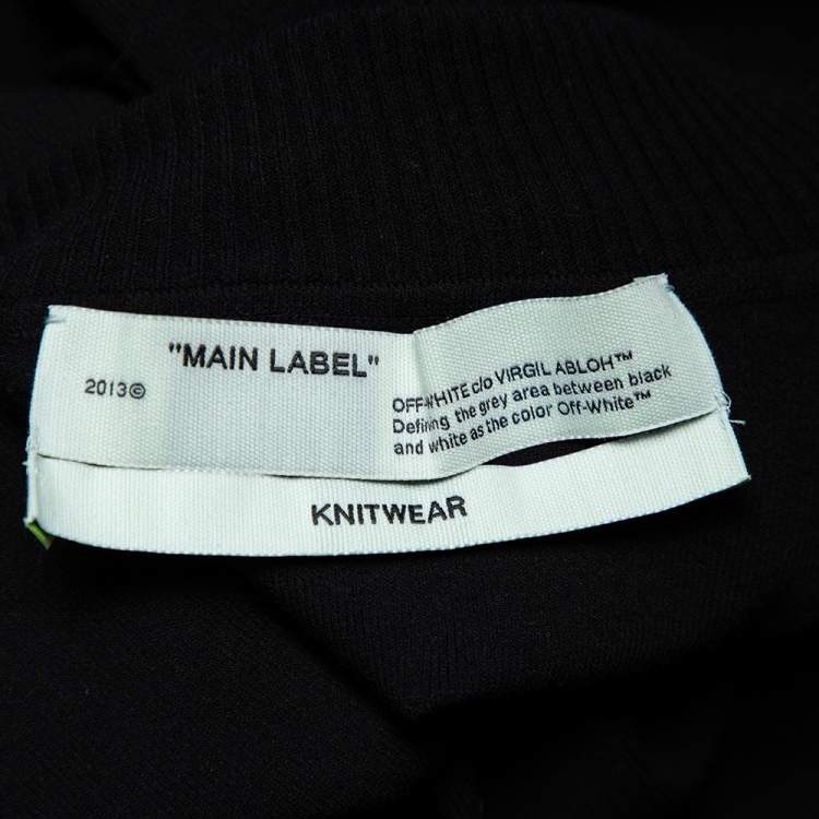 Off-White c/o Virgil Abloh Black Turtleneck Knit Sweater Dress S $1180 2019
