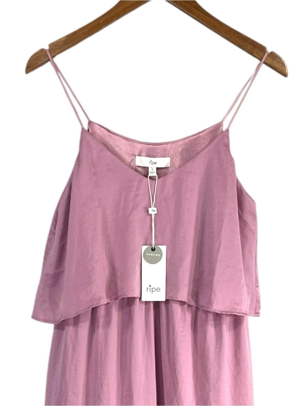 NWT Ripe Maternity Nursing Slip Dress in Pink Size Small NEW WITH TAGS