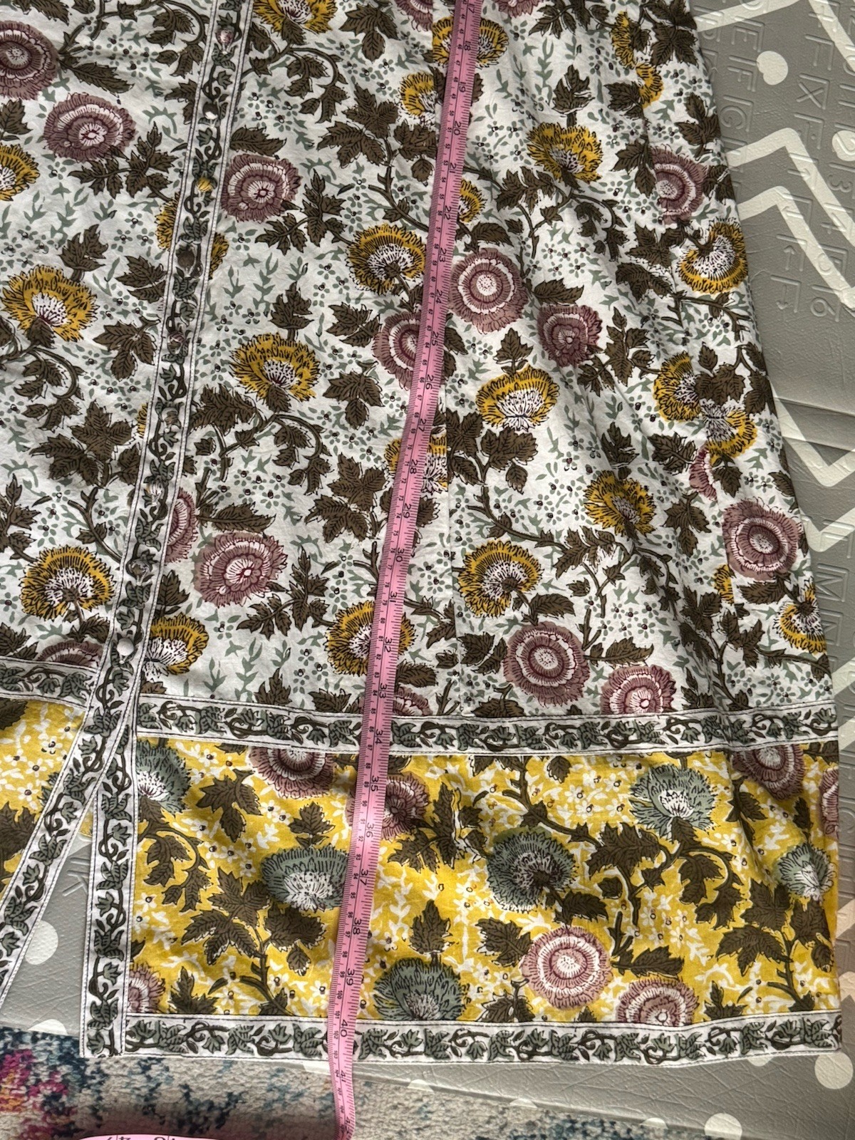 NWT Anokhi Sausalito Sundress Size M | Vibrant Floral Block Print Cotton