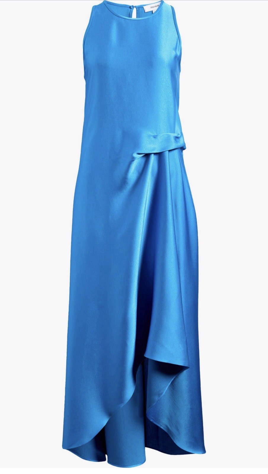 Reiss Womens BLUE High/low Satin DRESS US SIZE 2 New 265$