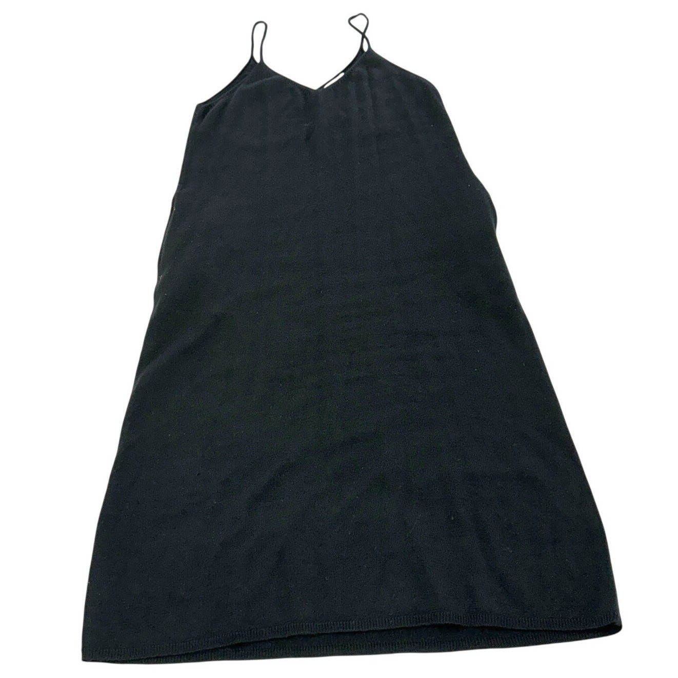 MOD REF Dress Women Small Black Mini Knit V Neck Minimalist Essential