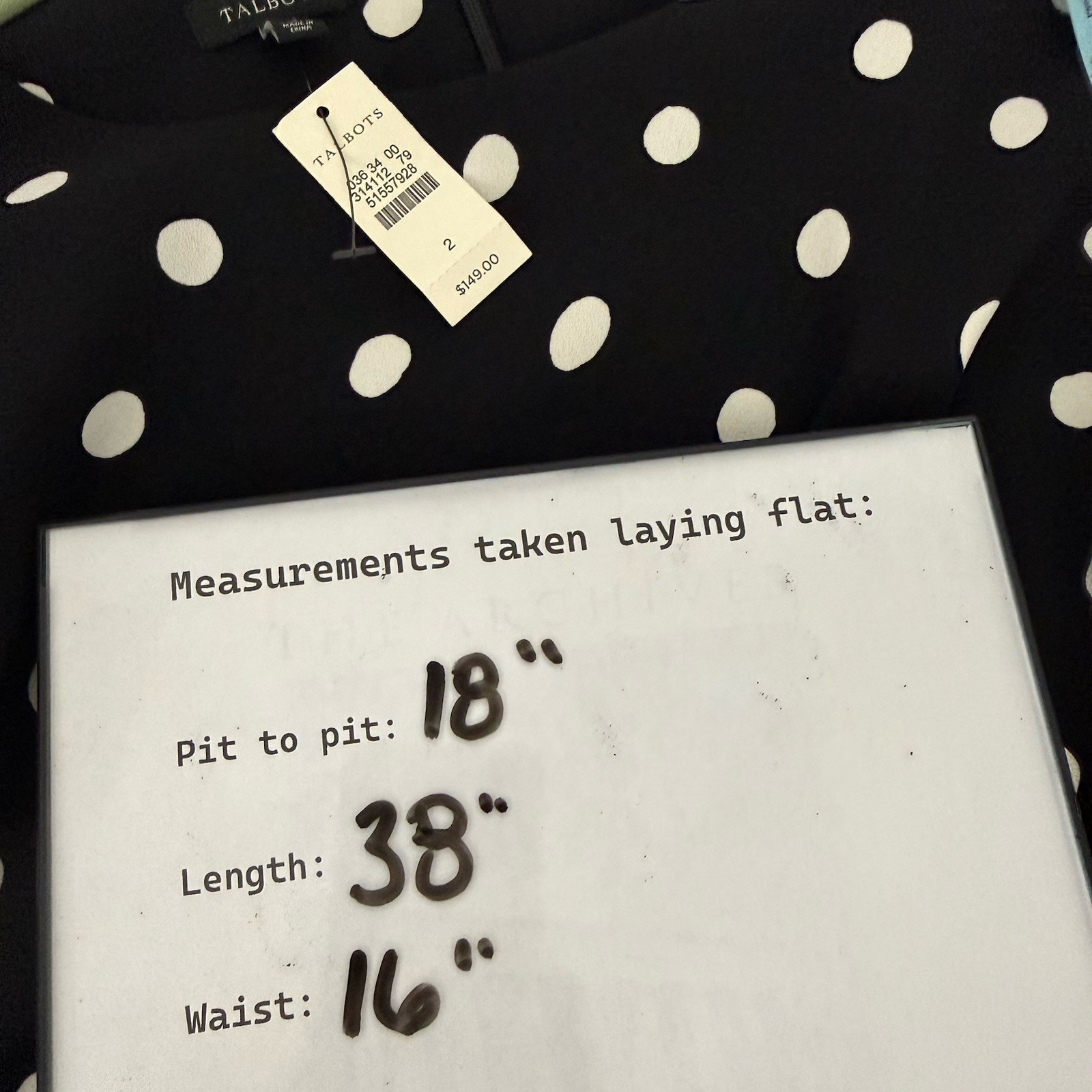 Nwt’s Talbots Black White Polka Dot Dress Ruffle Sleeve Hem Sz 2 Classic Retro