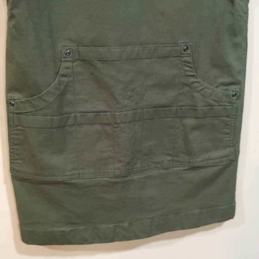Duluth Trading Flex Fire Hose Apron Dress Womens XS Green Utility Garden Overall