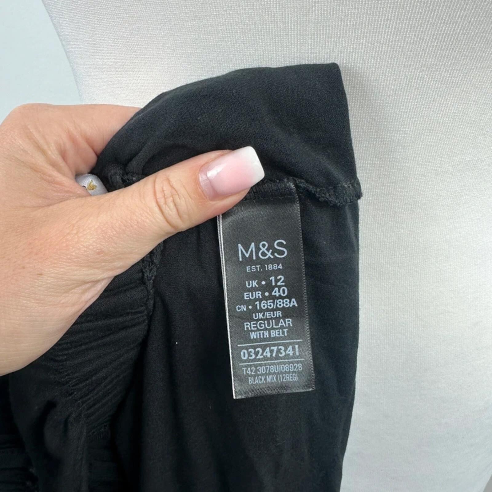 Per Una M&S off the shoulder maxi dress women’s size 12 black floral