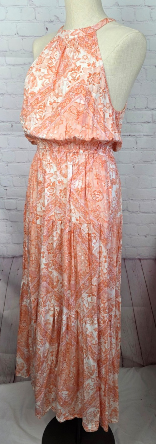 Petal & Pup Halter Dress Floral Wedding Guest Boho Western Country Club Size 6