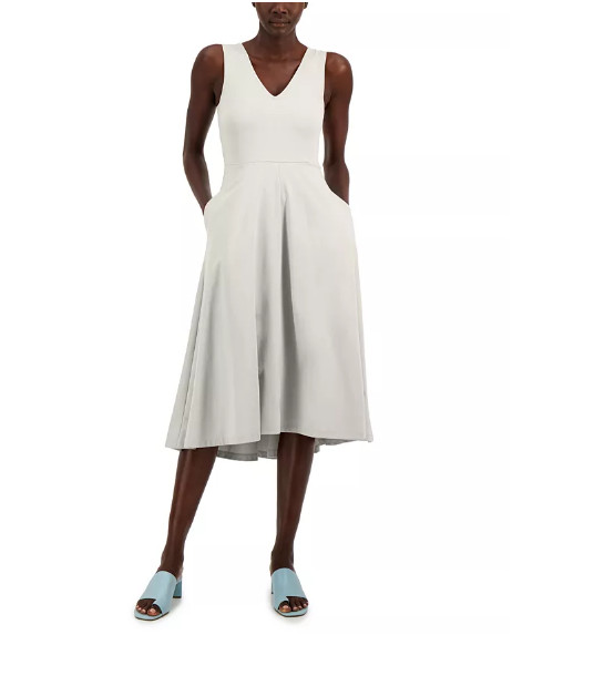 Alfani Synthetic Petite V-neck Midi Dress MSRP $100 ()